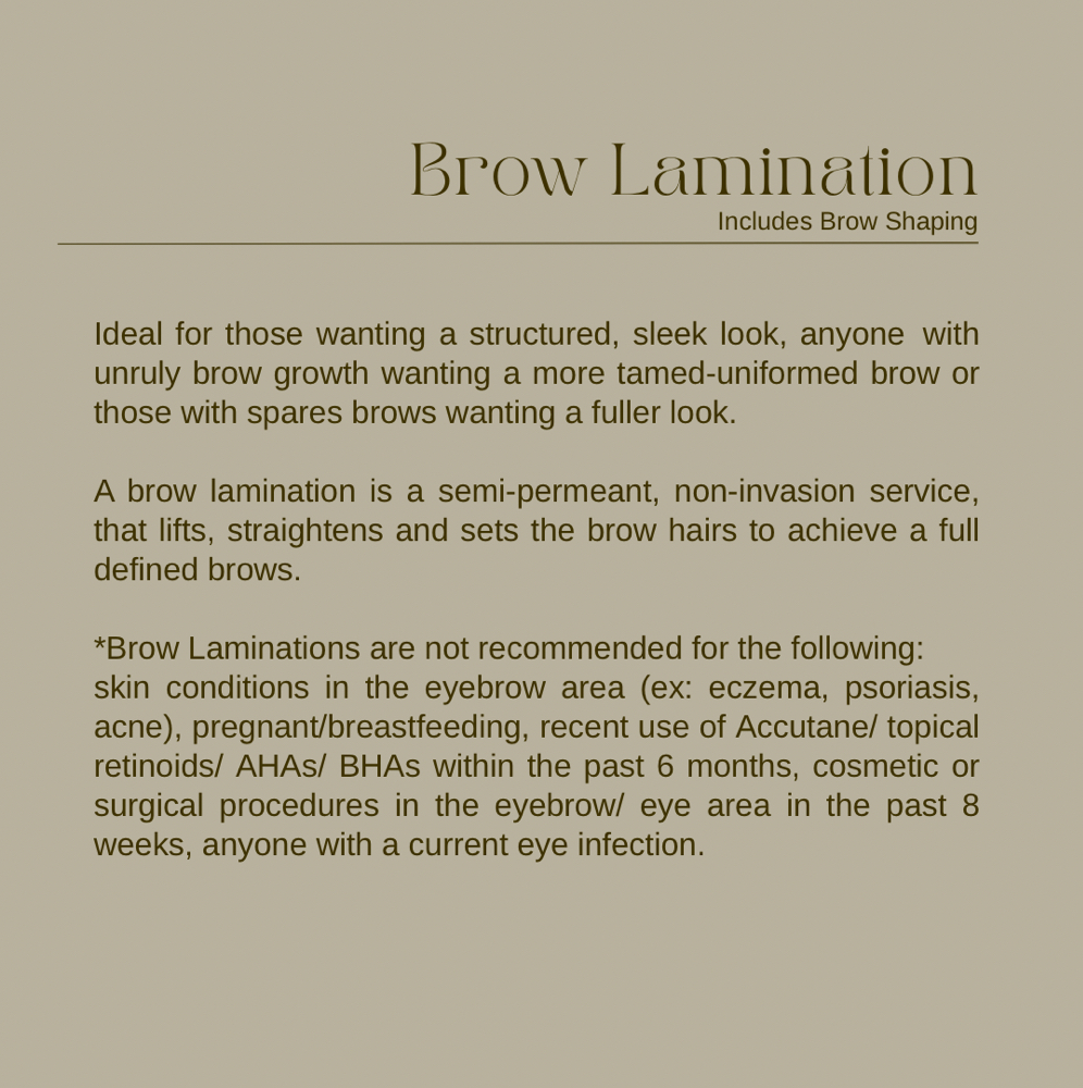 Brow Lamination + Shaping at Foxy’s Beauty Lounge in Waterloo, IA