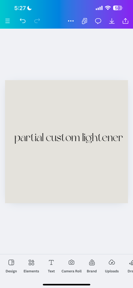 Partial Custom Lightener Color