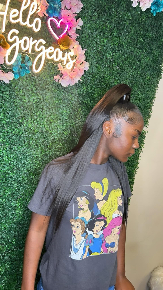 SEW-IN HALF UP HALF DOWN