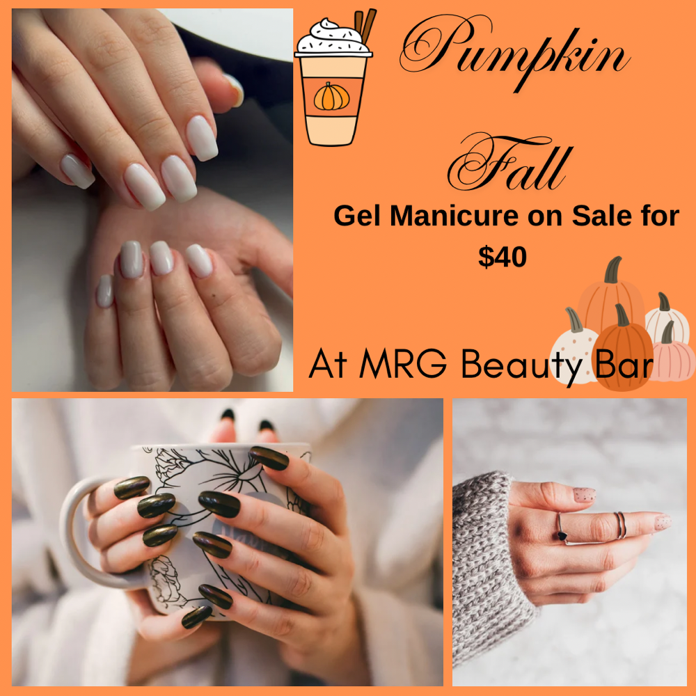 Pumpkin Fall Gel Manicure