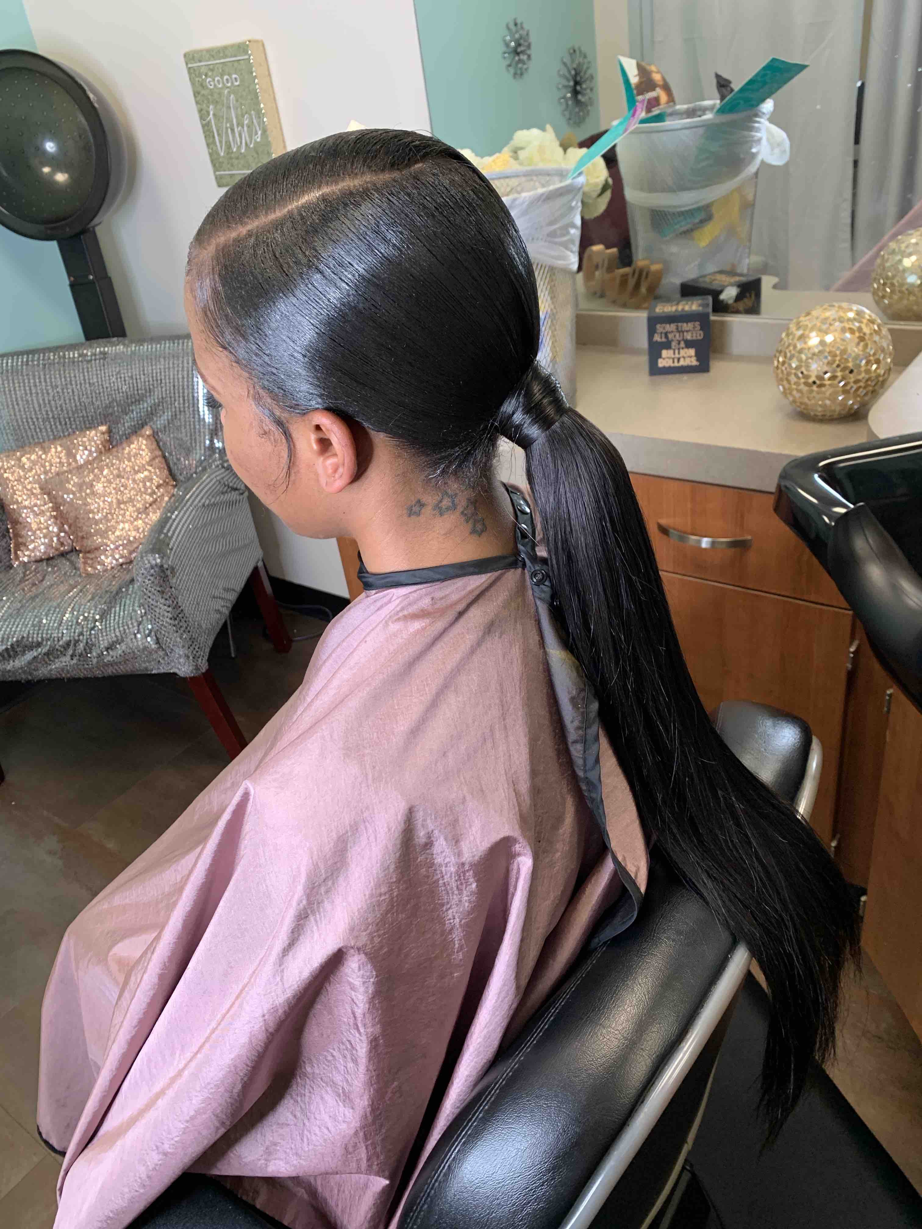 Slick Back Ponytail