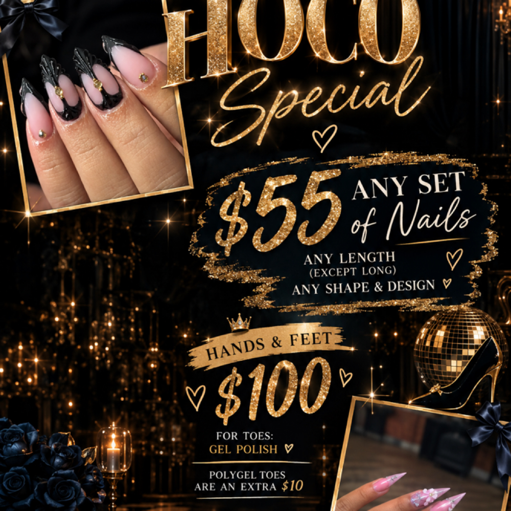 Hoco Nail Special👑✨ at Polishedbyniyahh in Columbus, OH