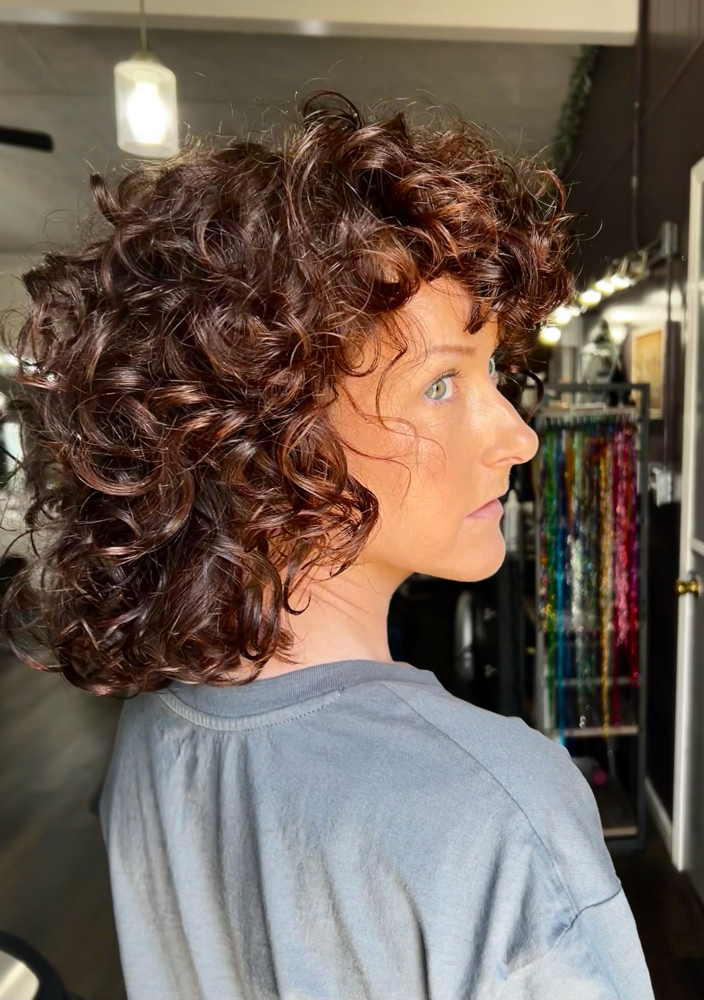 Curly Haircut at Leah Thomas in Brandenburg, KY