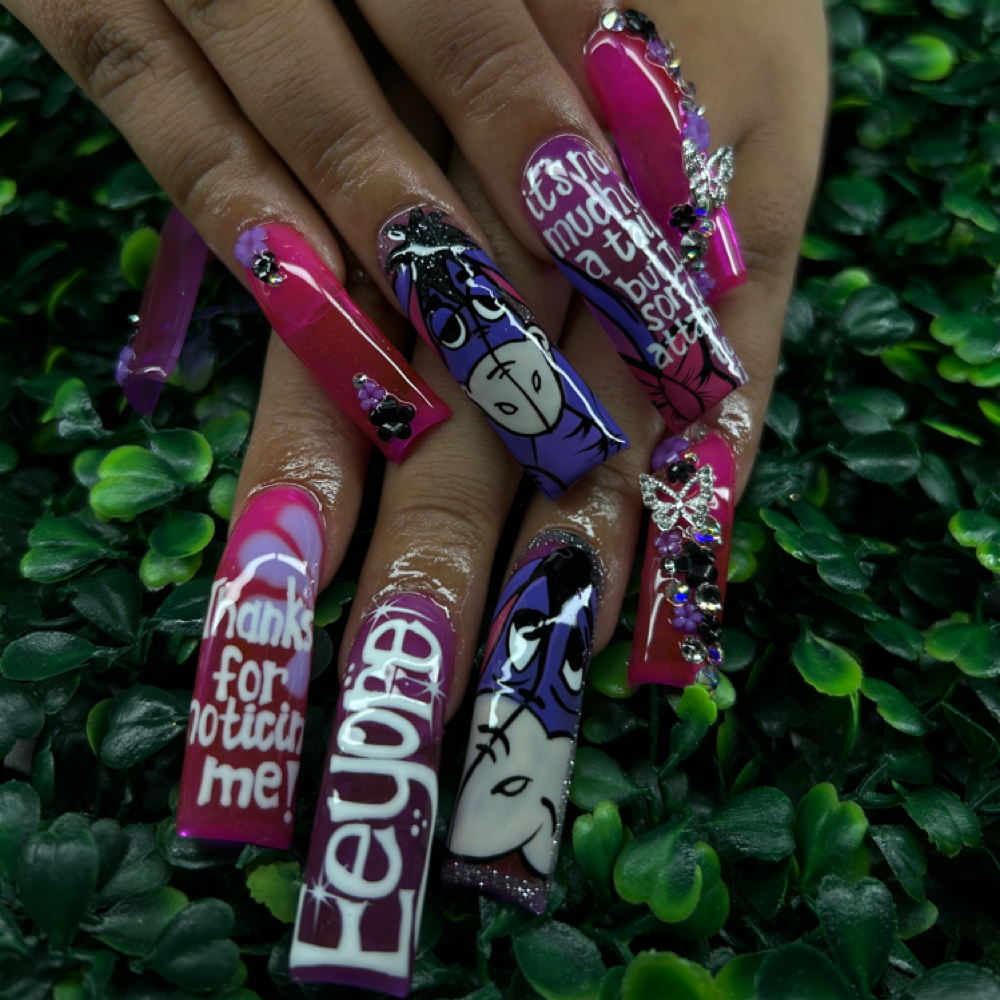 Sculpted Acrylic Nails at QueenTeeNailsLLC in Newport News, VA