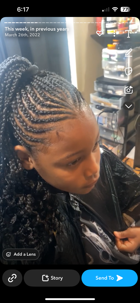 Feed in ponytail (long)