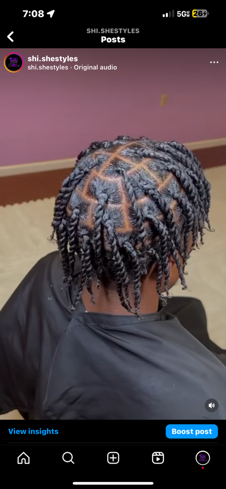 Men Two Strand Twist