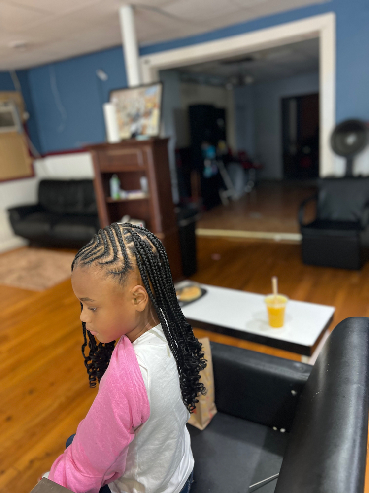 Kids Braided styles W/ extension