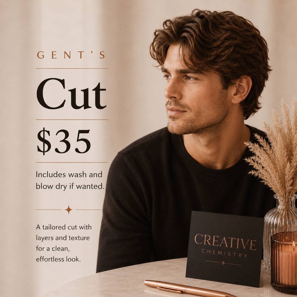 Gent's Cut at Creative Chemistry Salon in Katy, TX