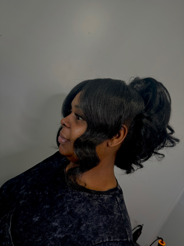 Sleek Ponytail Sew-In