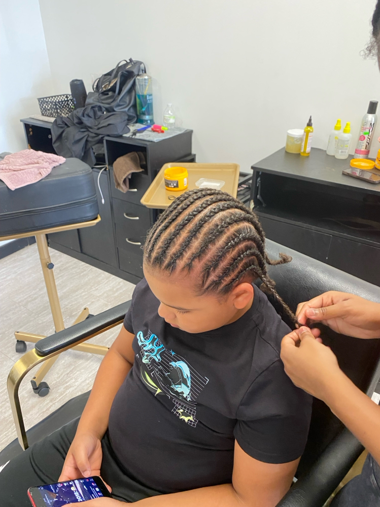 Straight Back Braids at The braiding Palace Hair Salon in Dayton, OH