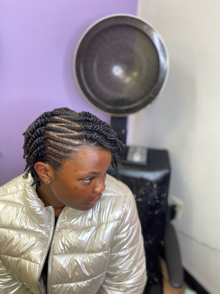 Two-strand Flat Twist  Half Up/down