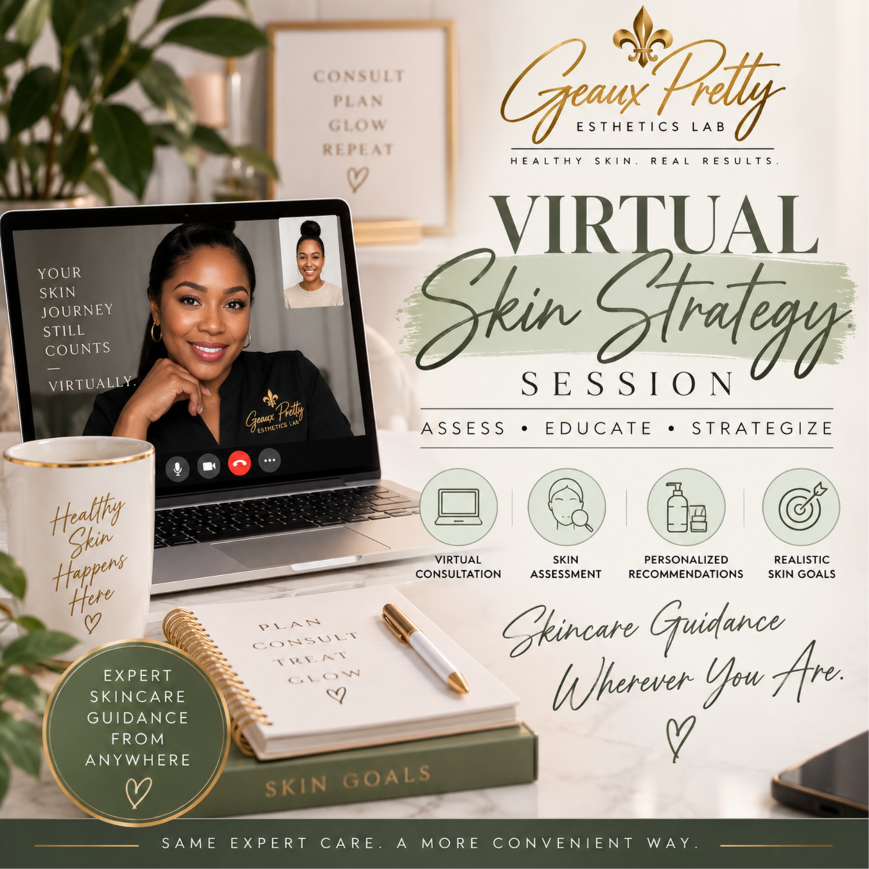 Virtual Skin Strategy Session at Geaux Pretty Esthetics Lab in Montgomery, AL
