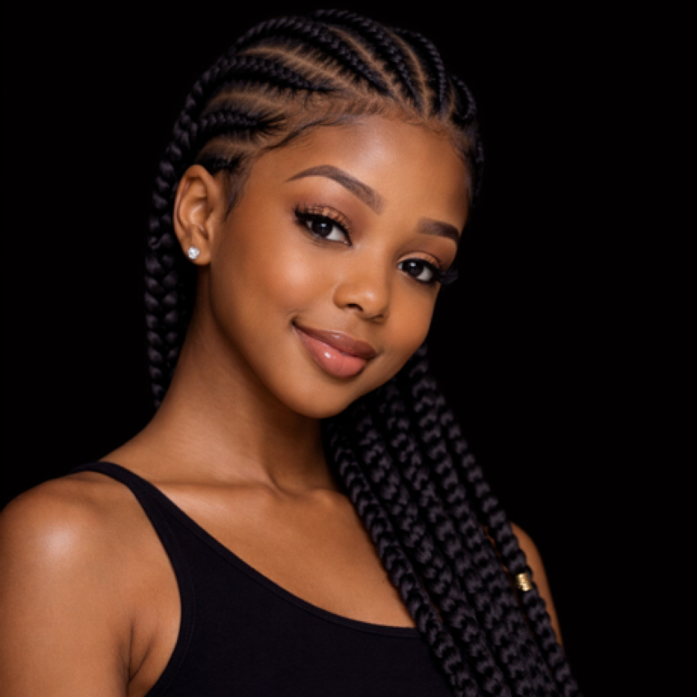 Womens Cornrows and Stitch Braids at Enchanted Essence Beauty Salon & Hair Restoration Center in Reno, NV