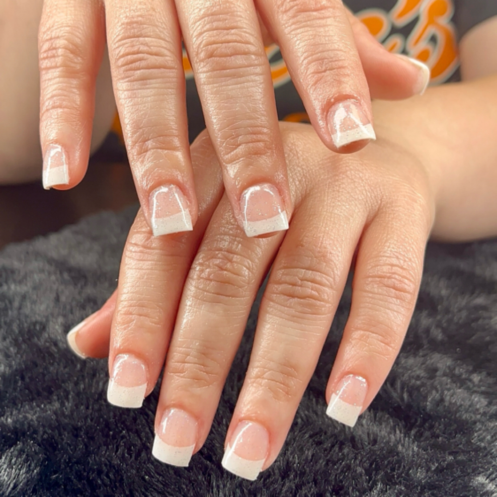 Old School French Old School Price at La Garza Nails in Abilene, TX