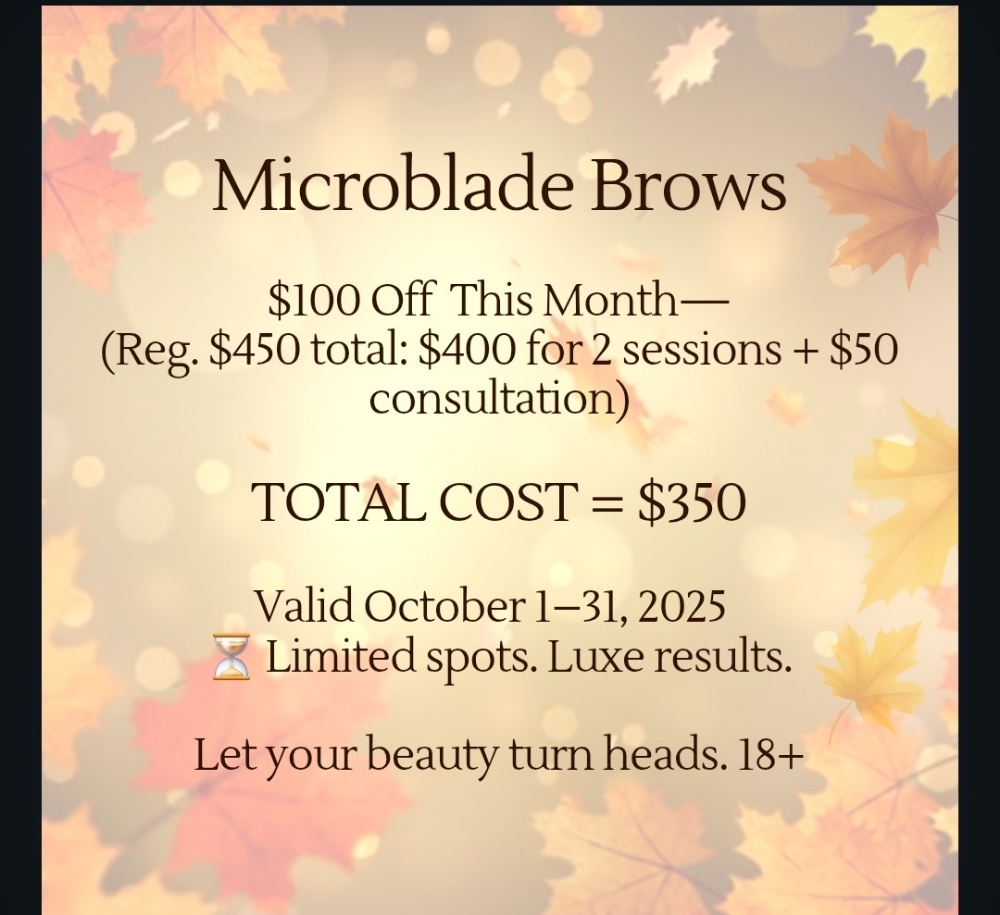 Oct 1-31 Microblade Brow Promo