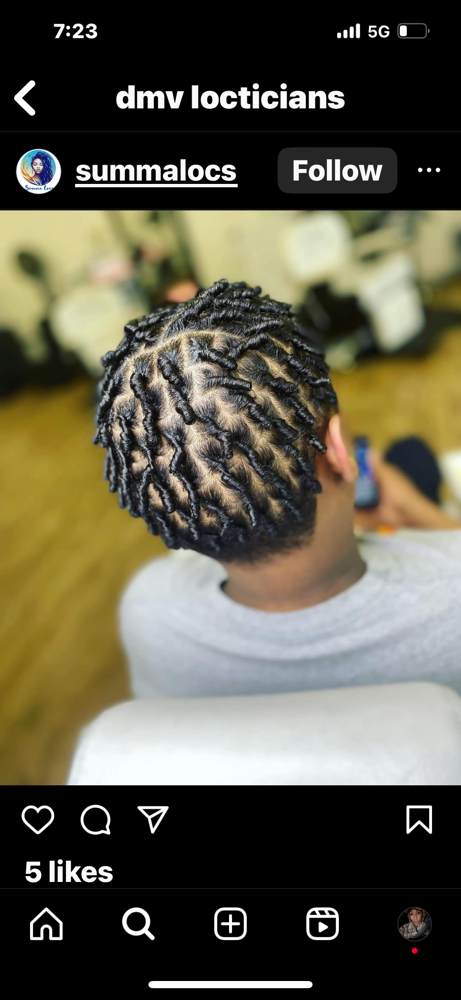 Starter Locs at Bootz2Beautii by B Ny’Chole in Chesapeake, VA