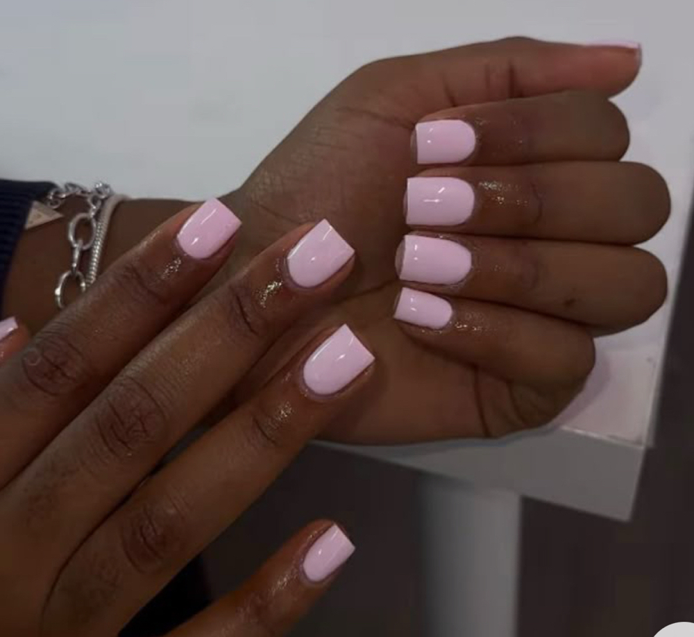 Short One Color Set at Pink Velvet Nail Studio in Arlington, TX