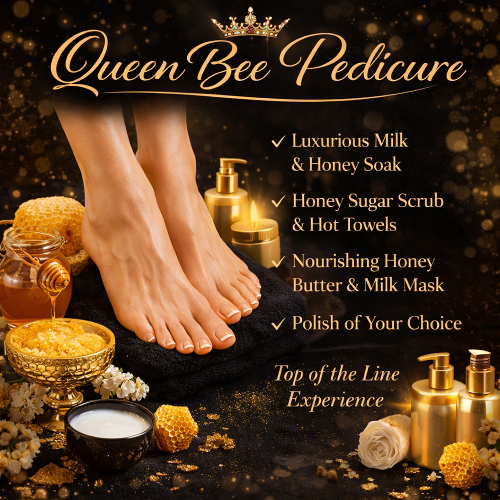 Queen Bee 🐝 Pedicure at Prestigious Nails in Shelbyville, KY