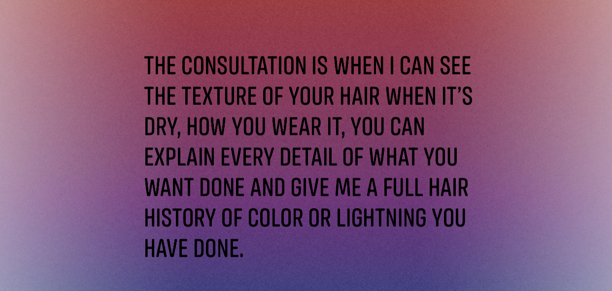 Consultation at DYENAMIC HAIR STUDIO in Fresno, CA