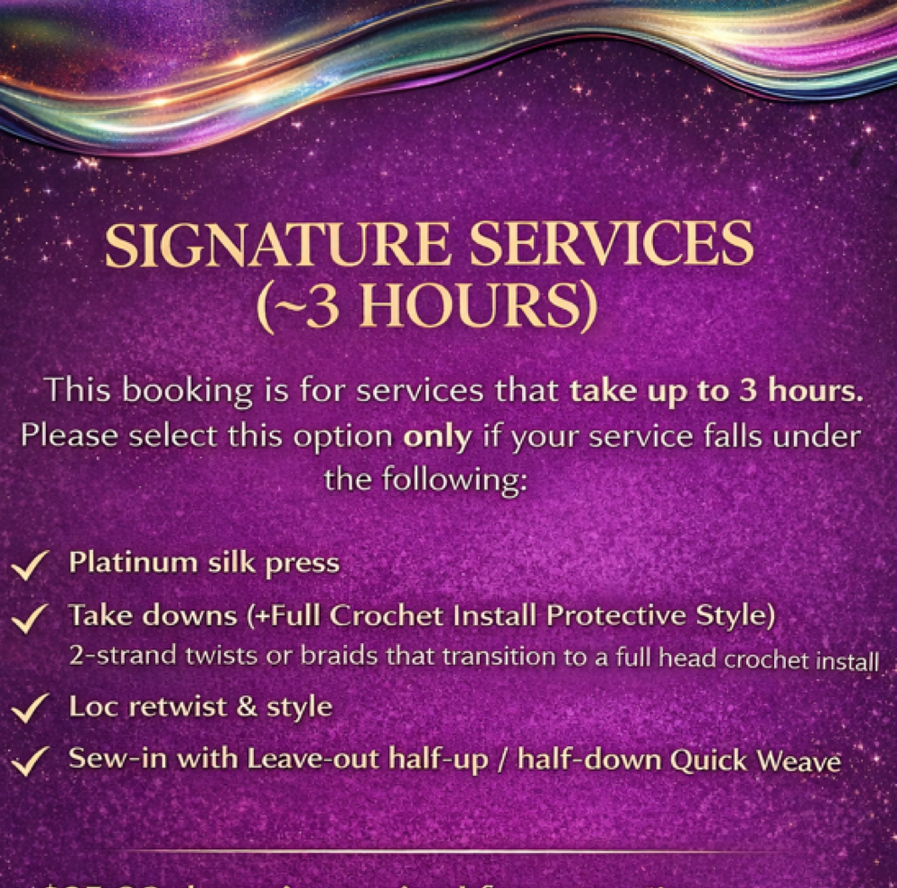 Signature Services (≈3 Hours) at Jazzy Zena' in Arlington, TX