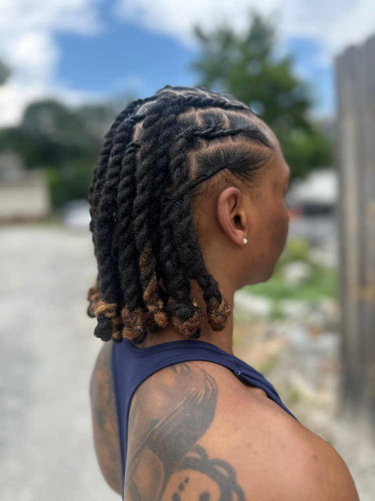 Loc Knots + Loc Bobs/Pedal Bob at The Jah Locs Bar in Atlanta, GA