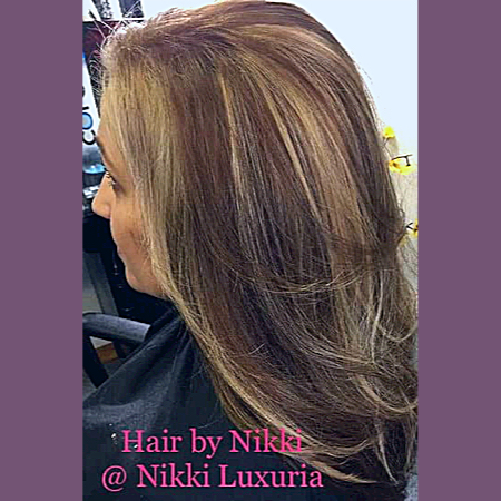 Full Head Lowlight Color Service at Nikki Luxuria in Nehalem, OR