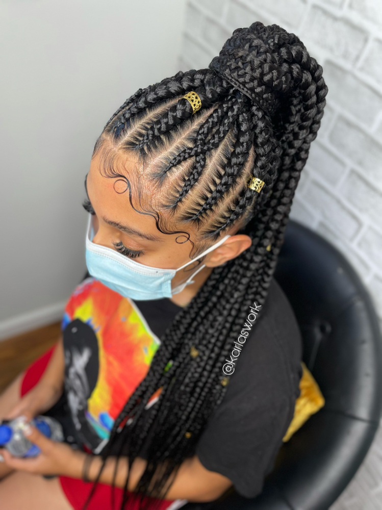 Cornrow Updo (HAIR ADDED)