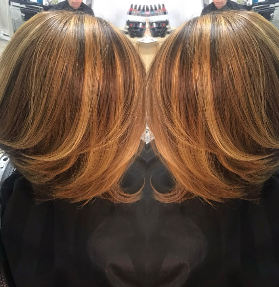 #49.Silk Press HAIR ABOVE SHOULDERS