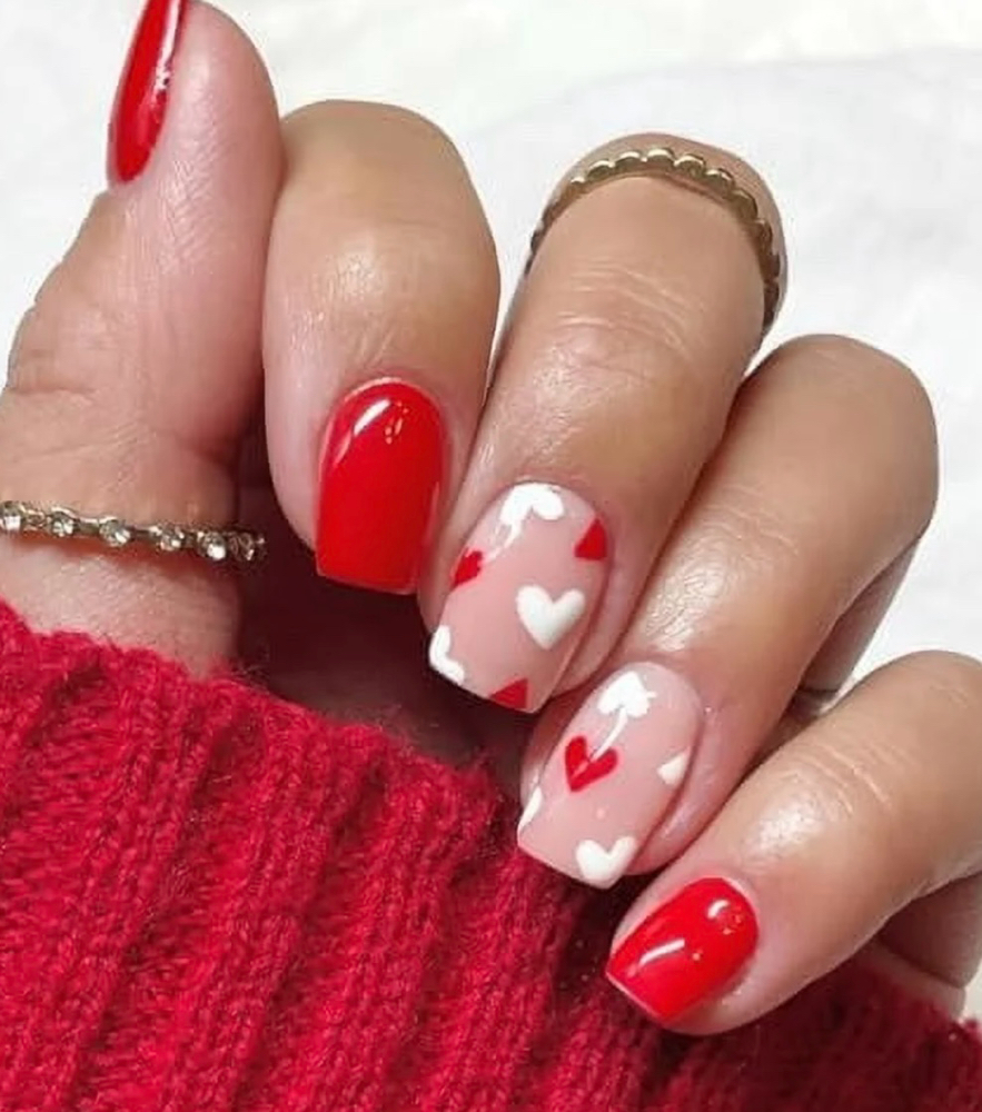 Valentines Gel manicure.