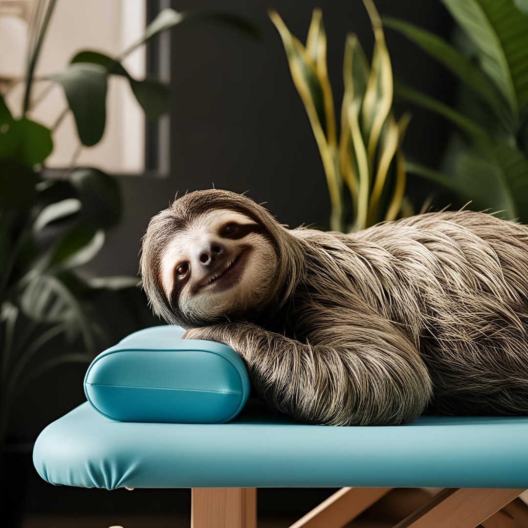 The Sloth at Chillax Therapeutic Massage in Stockton, MO