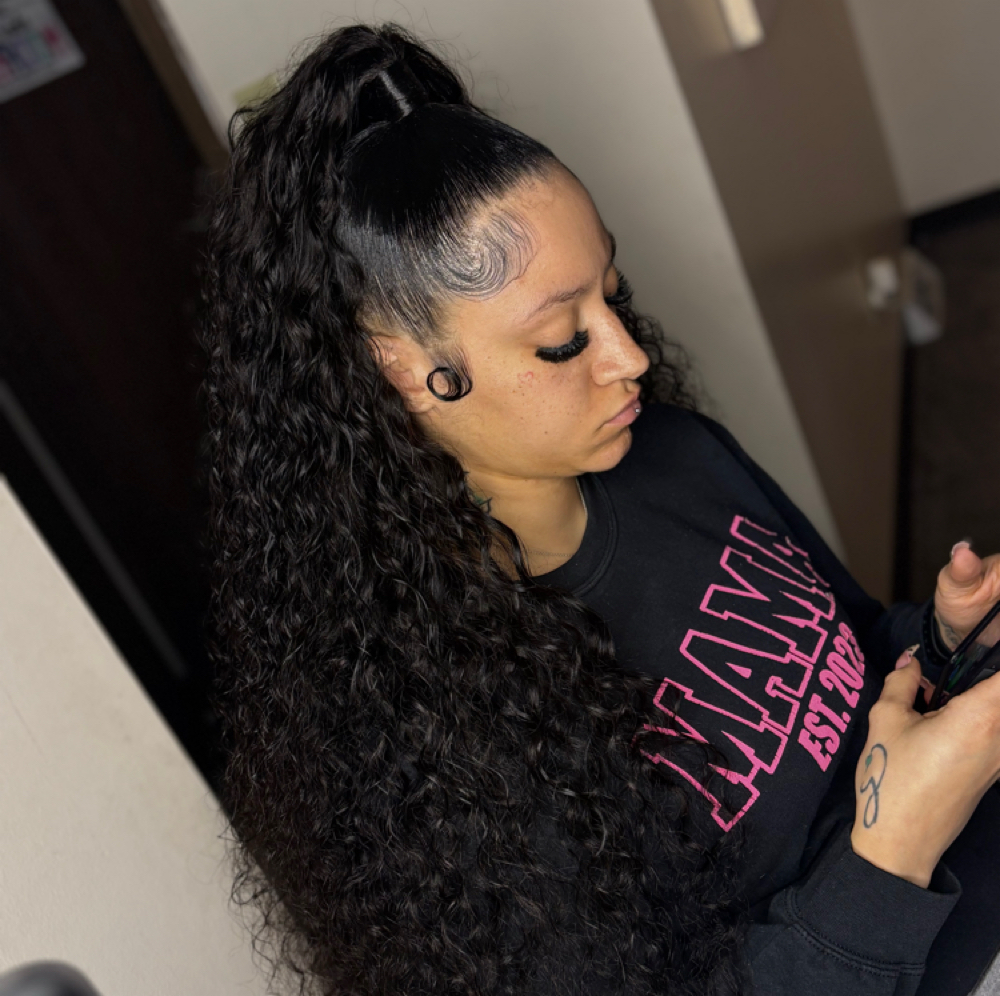 Half Up Half Down Quick Weave at Hands Of Beauty By Kevionna in Racine, WI