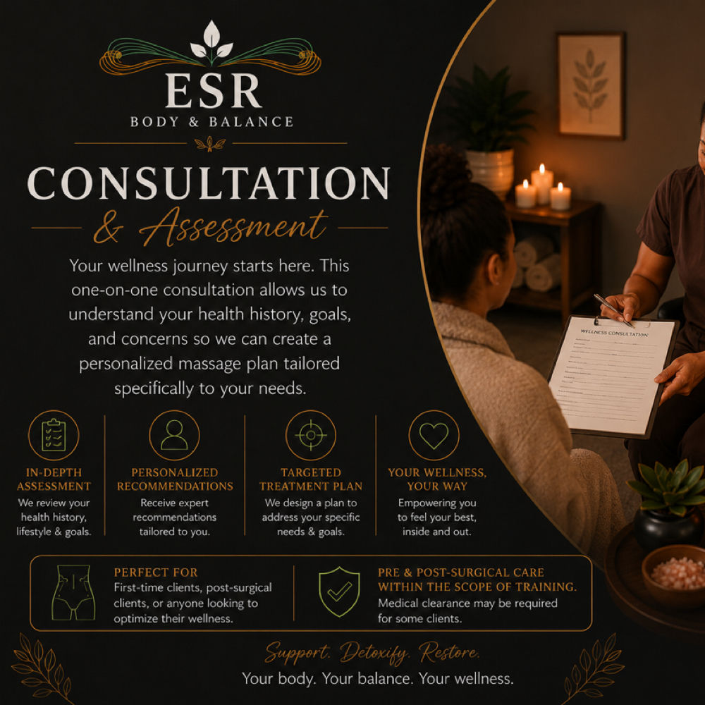 Lymphatic Drainage Consultation at ESR Body & Balance in Smyrna, GA