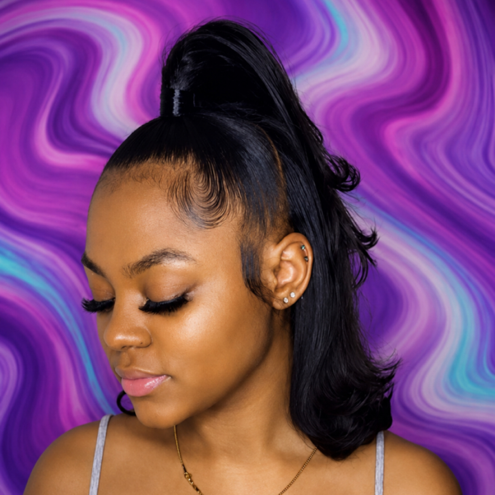 Half Up half Down Quick Weave at Incredible Hair in Philadelphia, PA