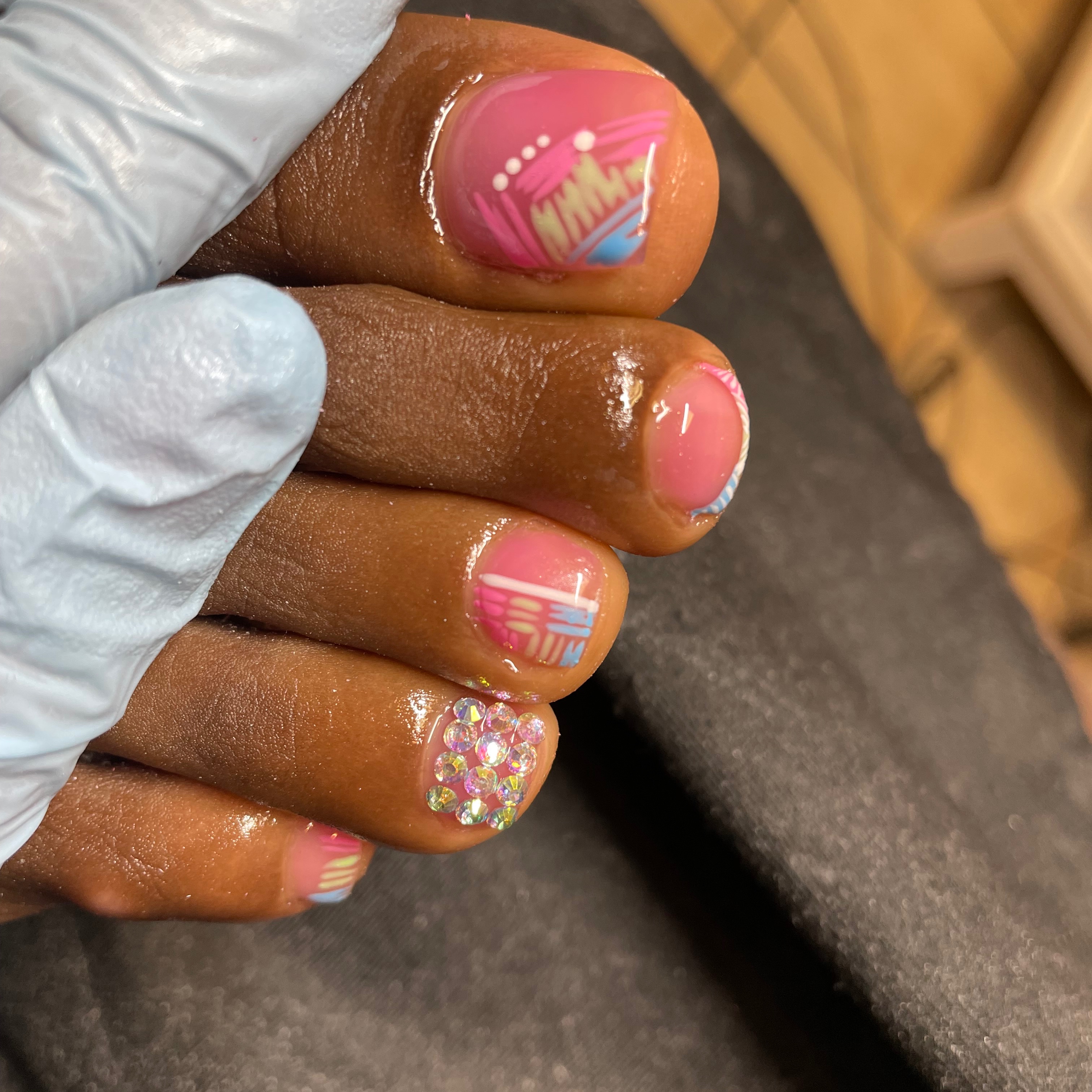 Gel Toes With Designs at Graynailsllc in Alachua, FL