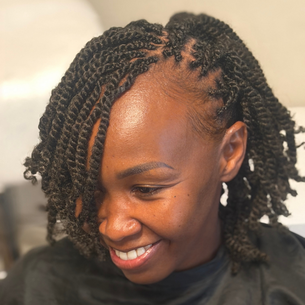 Spring Twists at Tima hair braiding in Greensboro, NC
