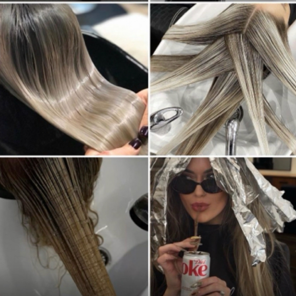 Partial Balayage Haircut Blowout at Vanessa Matos Hair in Sheffield Village, OH
