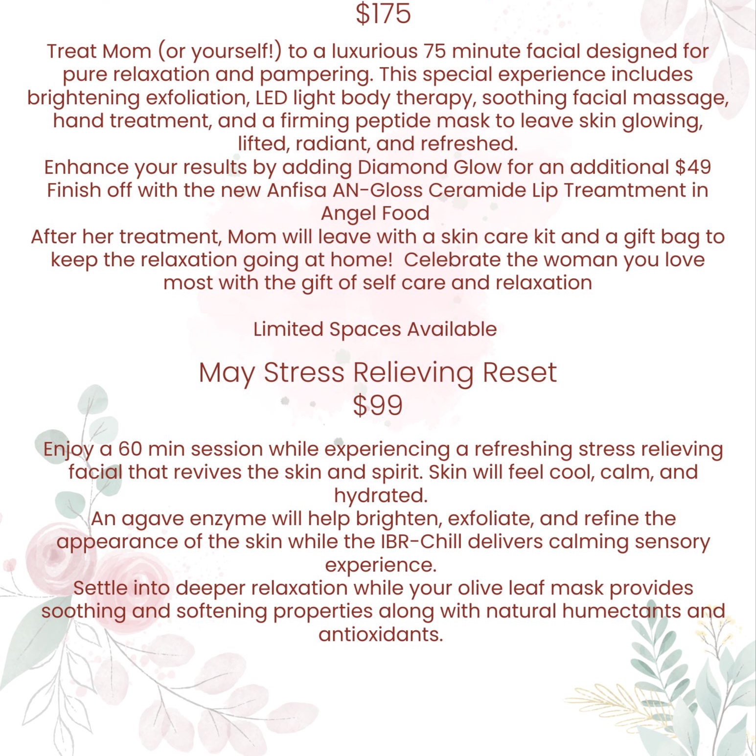 May Stress Relieving Reset at Enders Esthetics in Wasilla, AK