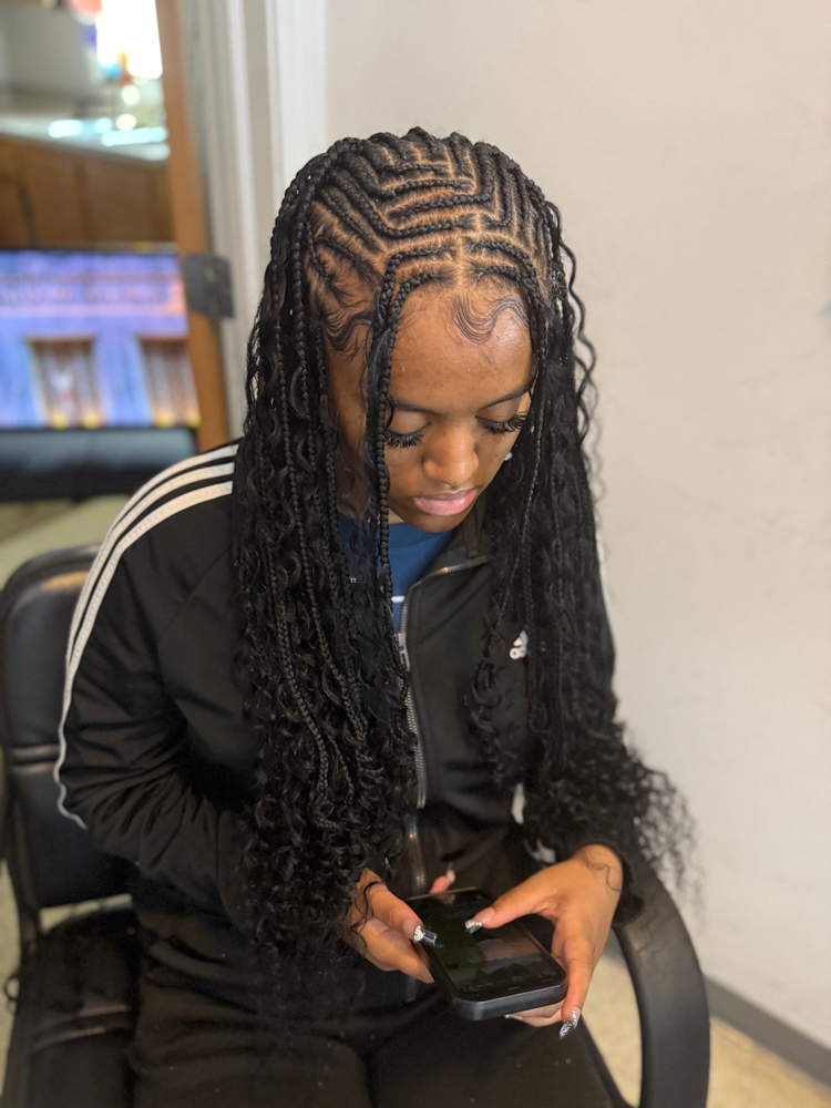 Boho Fulani Braids Style at IAmHair Beauty Studio in Buffalo, NY