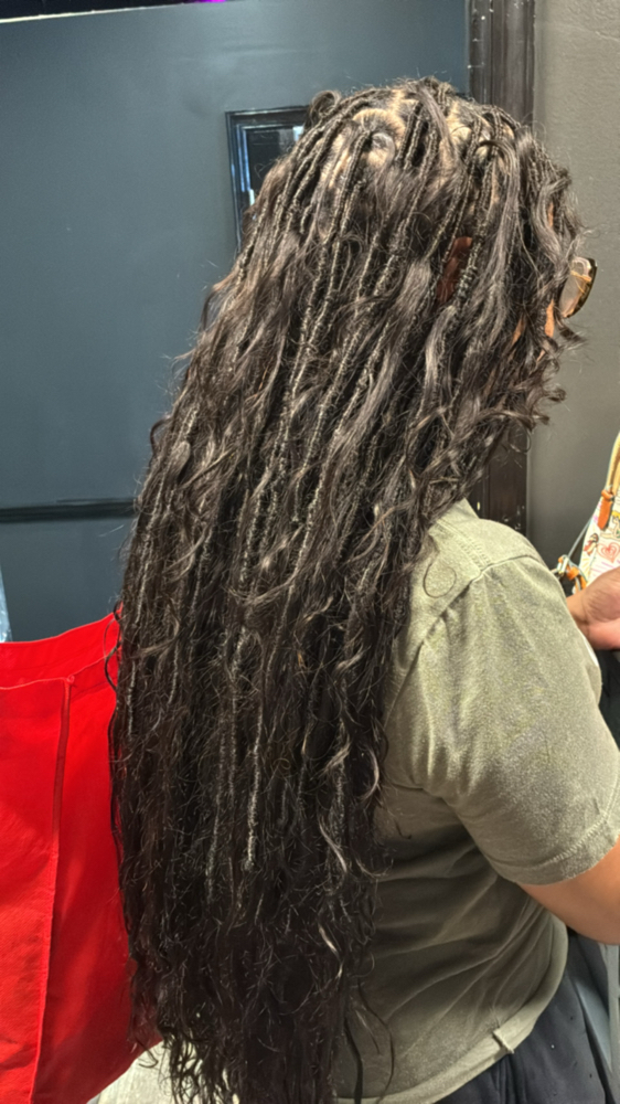 Body Wave Boho locs at Boobabe Braidn Bar in Oxon Hill, MD