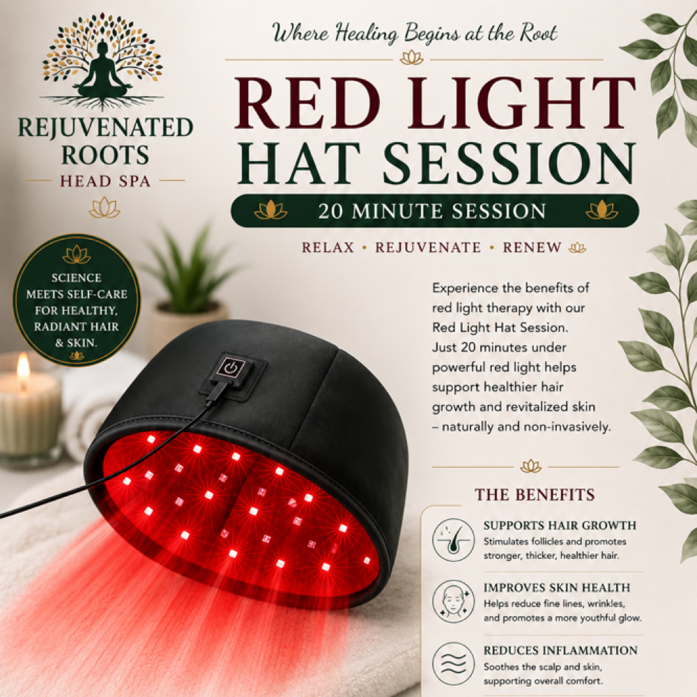 Red Light Hat/Wand Treatment Add On at Rejuvenated Roots Head Spa, LLC in Brownwood, TX