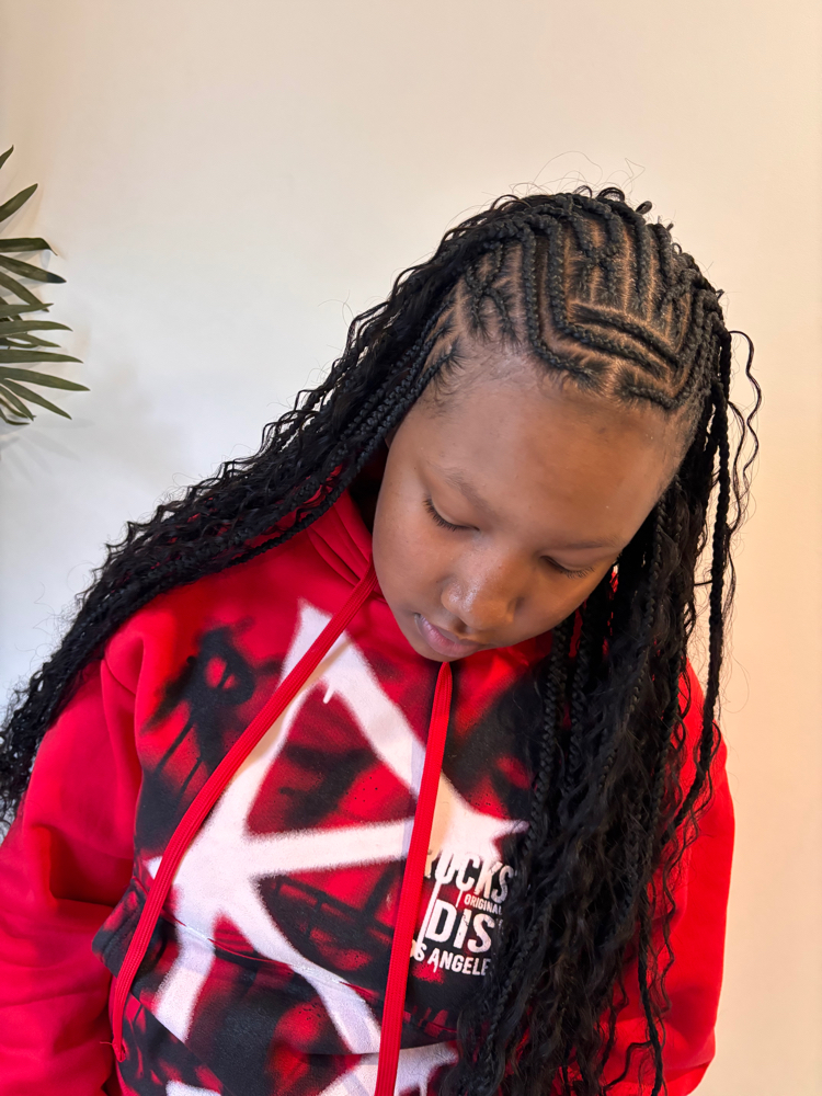 Girls Small Fulani Braids Style at Braids By Bri in Nashville, TN