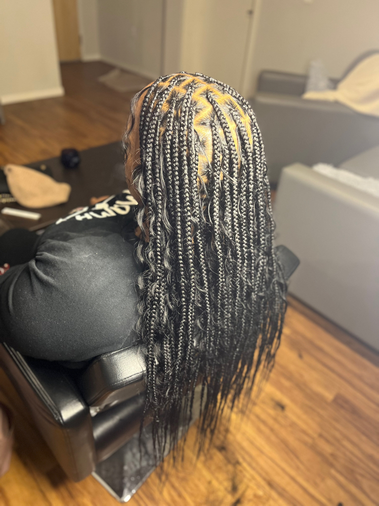 Medium Goddess Knotless(Human Hair)