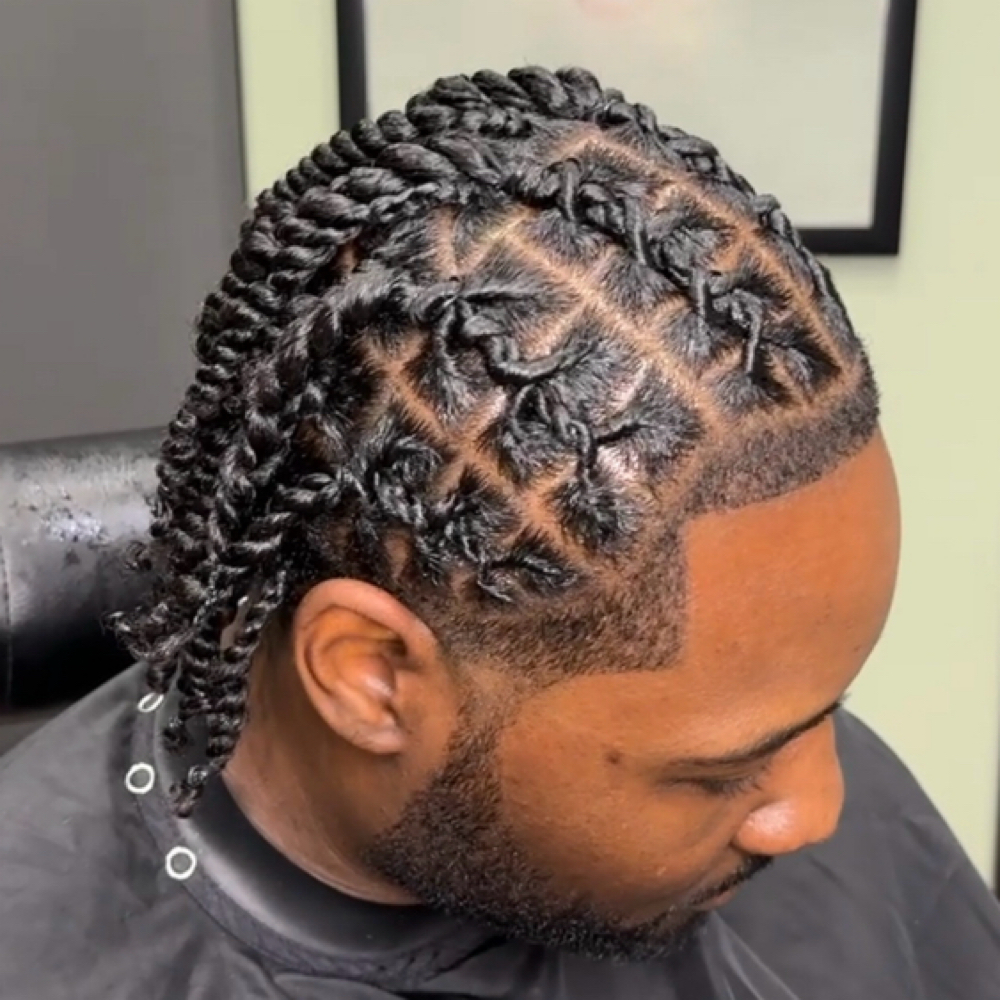 2 Strand Rope Twist (Non-Locd Hair) at Key Barbering in Houston, TX
