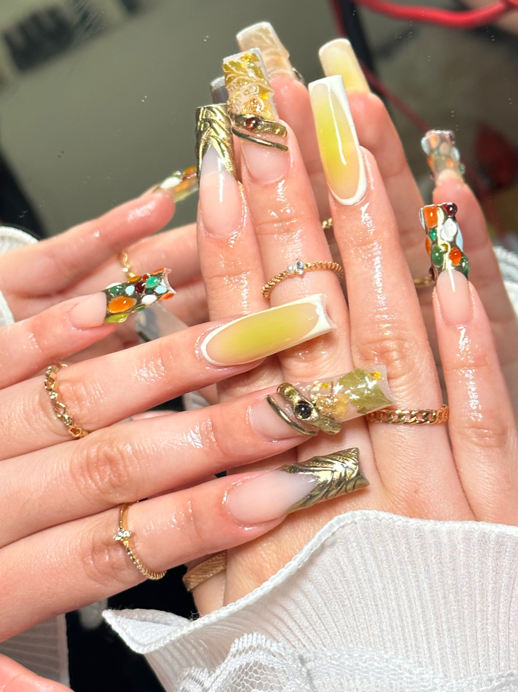 Long Acrylic Full Set/Uñas Largas