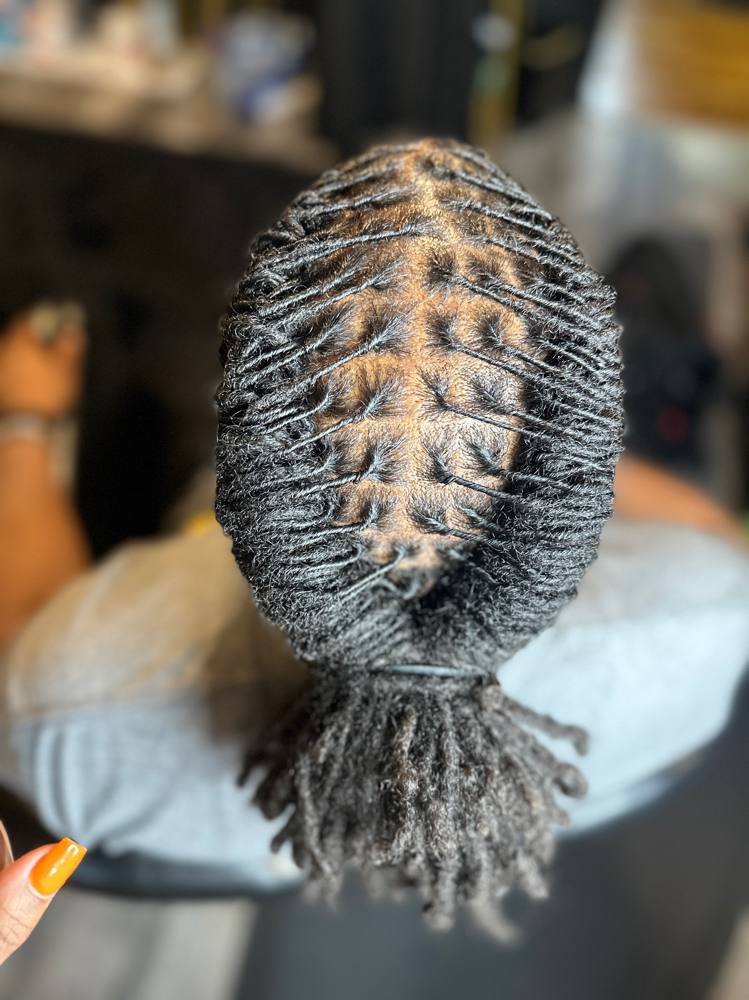 Simple loc style at The Salon Hub in Converse, TX