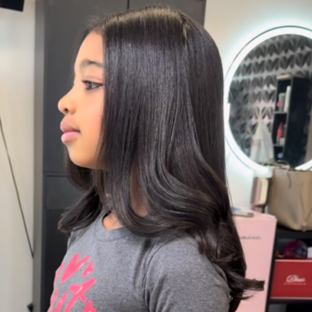 Kids Silk Press at Exclusively The Luxe Salon in Missouri City, TX