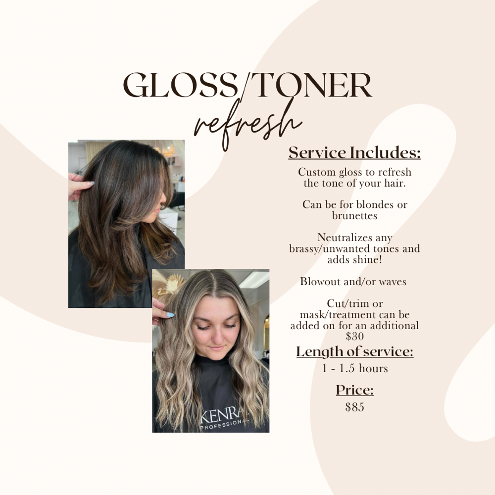 Gloss/toner & style