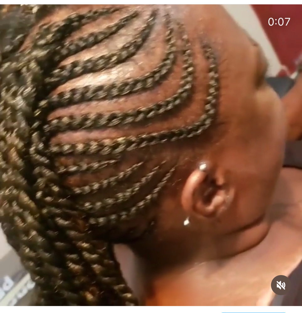 Adult Scalp Braids(added extension)