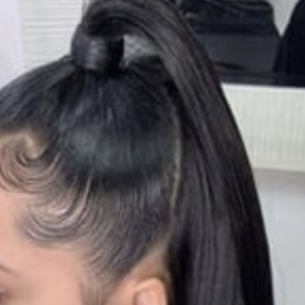 Bonded Weave -Half Up- Half Down at Lady A's Braids & Weaves Studio LLC in Humble, TX