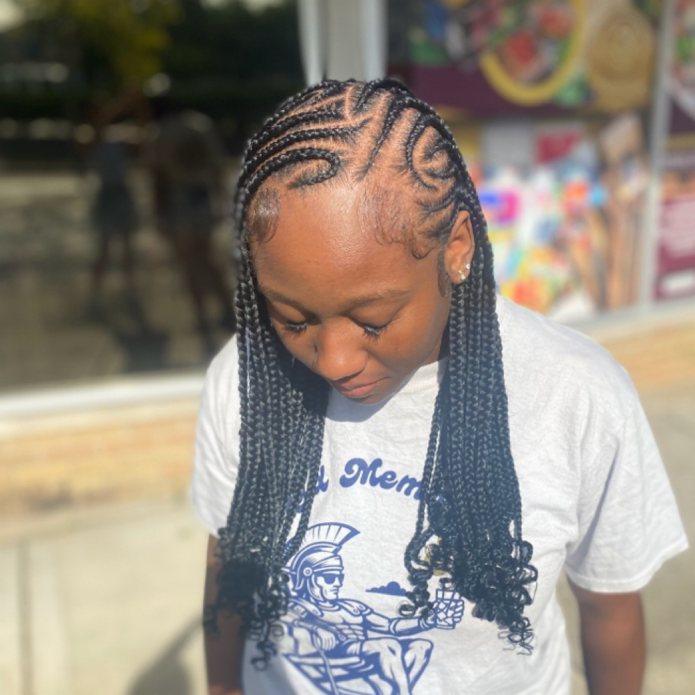 tribal braids mid back length at Beauty Obsessions in Newport, KY